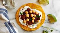 Chorizo & Chickpea Tostadas with Cilantro Lime Crema Chorizo & Chickpea Tostadas with Cilantro Lime Crema
