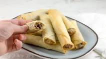 Spiced ground beef phyllo dough rolls Spiced ground beef phyllo dough rolls