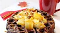 Chocolate Belgian Waffles with Cinnamon Apples Chocolate Belgian Waffles with Cinnamon Apples