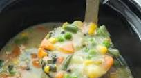 Slow Cooker Creamy Vegetable Soup + RECIPE VIDEO Slow Cooker Creamy Vegetable Soup + RECIPE VIDEO