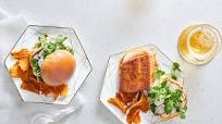 Soy-Glazed Salmon Sandwiches With Watercress Soy-Glazed Salmon Sandwiches With Watercress
