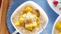 Coconut rice pudding with pineapple and mango Coconut rice pudding with pineapple and mango