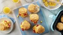 Air Fryer Bacon, Egg and Cheese Biscuit Breakfast Sandwiches Air Fryer Bacon, Egg and Cheese Biscuit Breakfast Sandwiches