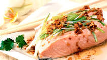 Cantonese Style Steamed Salmon Fillet Cantonese Style Steamed Salmon Fillet