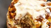Cinnamon Roll Waffles with Cream Cheese Icing Cinnamon Roll Waffles with Cream Cheese Icing