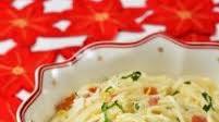 Angel Hair Pasta with Crab, Spicy White Wine Sauce, and Pancetta Angel Hair Pasta with Crab, Spicy White Wine Sauce, and Pancetta