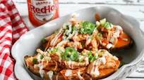 Easy Instant Pot Buffalo Chicken Stuffed Sweet Potato Easy Instant Pot Buffalo Chicken Stuffed Sweet Potato
