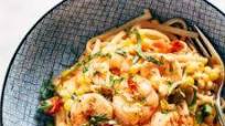 Creamy Shrimp Pasta with Corn and Tomatoes Creamy Shrimp Pasta with Corn and Tomatoes