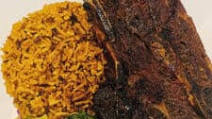 Jollof Rice with Lamb Dibi and Ghanaian Salad Jollof Rice with Lamb Dibi and Ghanaian Salad