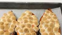 Twice-Baked Sweet Potatoes with Browned Butter and Toasted Marshmallows Twice-Baked Sweet Potatoes with Browned Butter and Toasted Marshmallows