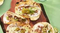 Pork Tacos with Sriracha Crema & Green Salsa Pork Tacos with Sriracha Crema & Green Salsa