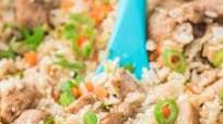 Pork Fried Rice with Roasted Garlic and Herb Pork Loin Pork Fried Rice with Roasted Garlic and Herb Pork Loin