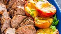 Grilled Pork Tenderloin and Grilled Peaches Grilled Pork Tenderloin and Grilled Peaches