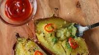 Baked Japanese Sweet Potato With Flavoured Butter Baked Japanese Sweet Potato With Flavoured Butter