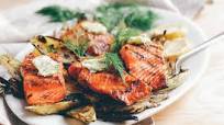 Grilled Salmon, Fennel, and Corn with Dill Butter Grilled Salmon, Fennel, and Corn with Dill Butter