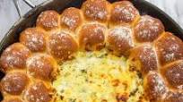 Dough Balls with Cheesy Chard Dip Dough Balls with Cheesy Chard Dip