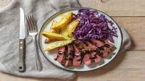 Hearty Steak and Potatoes with Balsamic-Cranberry Pan Sauce Hearty Steak and Potatoes with Balsamic-Cranberry Pan Sauce