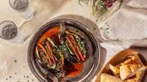 Karniyarik (Turkish ground beef stuffed eggplant) Karniyarik (Turkish ground beef stuffed eggplant)