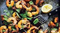 Spicy Roasted Shrimp with Eggplant and Mint Spicy Roasted Shrimp with Eggplant and Mint
