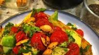 Spaghetti Squash w Blistered Tomato, Basil, and Avocado Bruschetta Spaghetti Squash w Blistered Tomato, Basil, and Avocado Bruschetta