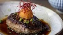 Tofu hamburger with grated daikon and ponzu Tofu hamburger with grated daikon and ponzu