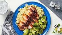 Cherry Balsamic Pork Chops with Garlic Herb Couscous and Roasted Broccoli Cherry Balsamic Pork Chops with Garlic Herb Couscous and Roasted Broccoli