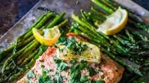 Sheet Pan Lemon Garlic Salmon and Asparagus Sheet Pan Lemon Garlic Salmon and Asparagus