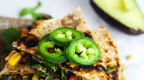 Vegan Quesadilla with Hummus & Vegetables Vegan Quesadilla with Hummus & Vegetables