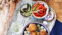 Air-Fried Arancini with Grilled Red Pepper Sauce Air-Fried Arancini with Grilled Red Pepper Sauce