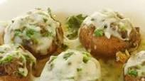 Hummus stuffed cheesy mushrooms Hummus stuffed cheesy mushrooms