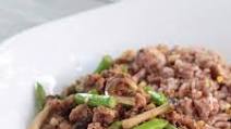 Spicy Ground Pork, Mushrooms and Asparagus Stir Fry Spicy Ground Pork, Mushrooms and Asparagus Stir Fry