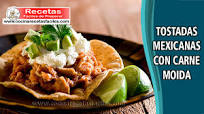 Tostadas mexicanas con carne molida Tostadas mexicanas con carne molida