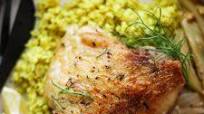 Crispy Chicken with Fennel & Mushrooms Crispy Chicken with Fennel & Mushrooms