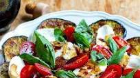 Eggplant Caprese Salad With Fried Garlic & Balsamic Eggplant Caprese Salad With Fried Garlic & Balsamic