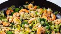 Healthy Garlic Shrimp with Leeks Healthy Garlic Shrimp with Leeks