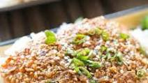 Almond Crusted Salmon with Honey Garlic Sauce Almond Crusted Salmon with Honey Garlic Sauce