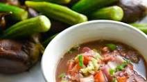 Boiled Okra and Eggplant with Bagoong Dipping Sauce Boiled Okra and Eggplant with Bagoong Dipping Sauce