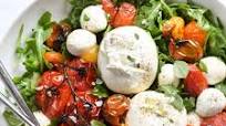 Roasted Tomato and Burrata Caprese Salad Roasted Tomato and Burrata Caprese Salad