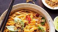 20 Minute Red Curry Noodles with Fried Coconut Garlic 20 Minute Red Curry Noodles with Fried Coconut Garlic