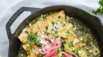 Green Chile Chicken Skillet Enchiladas Green Chile Chicken Skillet Enchiladas