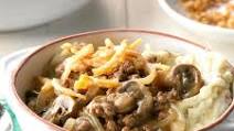 Beef and Mushrooms with Smashed Potatoes Beef and Mushrooms with Smashed Potatoes