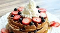 Mixed Berry Cream Cheese Waffle Cakes Mixed Berry Cream Cheese Waffle Cakes