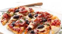 Spanish Salami, Olive & Tomato Pizza Spanish Salami, Olive & Tomato Pizza