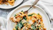 Creamy Spinach Sweet Potato Noodles with Cashew Sauce Creamy Spinach Sweet Potato Noodles with Cashew Sauce