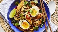 Drunken noodles with boiled egg Drunken noodles with boiled egg