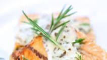 Baked Salmon with Mustard-Dill Sauce Baked Salmon with Mustard-Dill Sauce