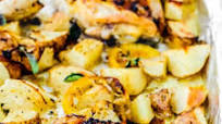 Sheet Pan Lemon Garlic Roasted Chicken and Potatoes Sheet Pan Lemon Garlic Roasted Chicken and Potatoes