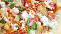 Crab Rangoon Pizza with Sweet & Sour Drizzle Crab Rangoon Pizza with Sweet & Sour Drizzle