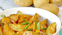 Air Fryer Potato Wedges with Cheesy Sauce Air Fryer Potato Wedges with Cheesy Sauce