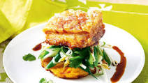 Crispy pork with sticky five-spiced pineapple Crispy pork with sticky five-spiced pineapple